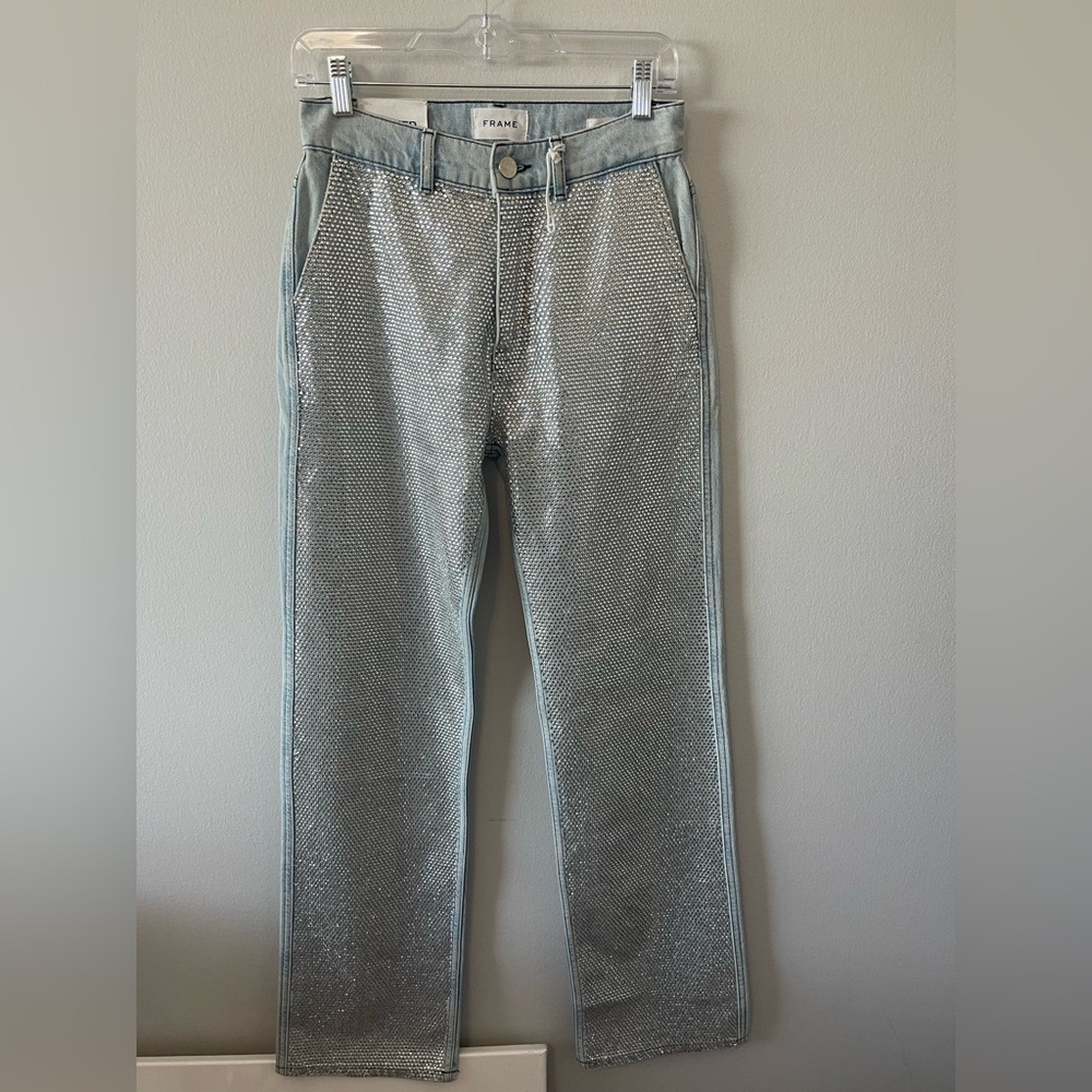 FRAME Le Jane Crystal Embellished Jeans | Size 25 | NWT l Poshmark - Picture 5 of 14